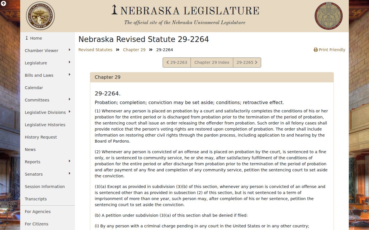 Blue Hill criminal records Nebraska set-aside law