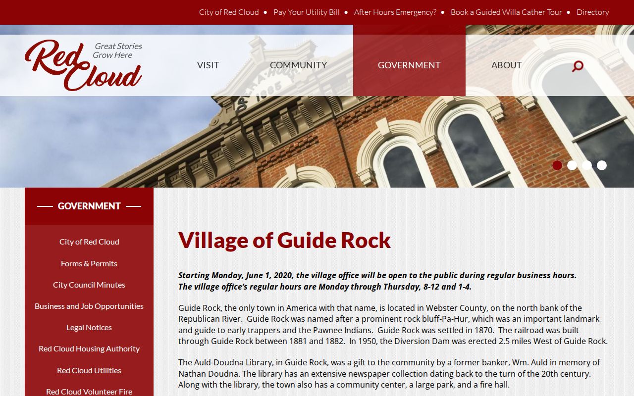 Guide Rock criminal records village office information