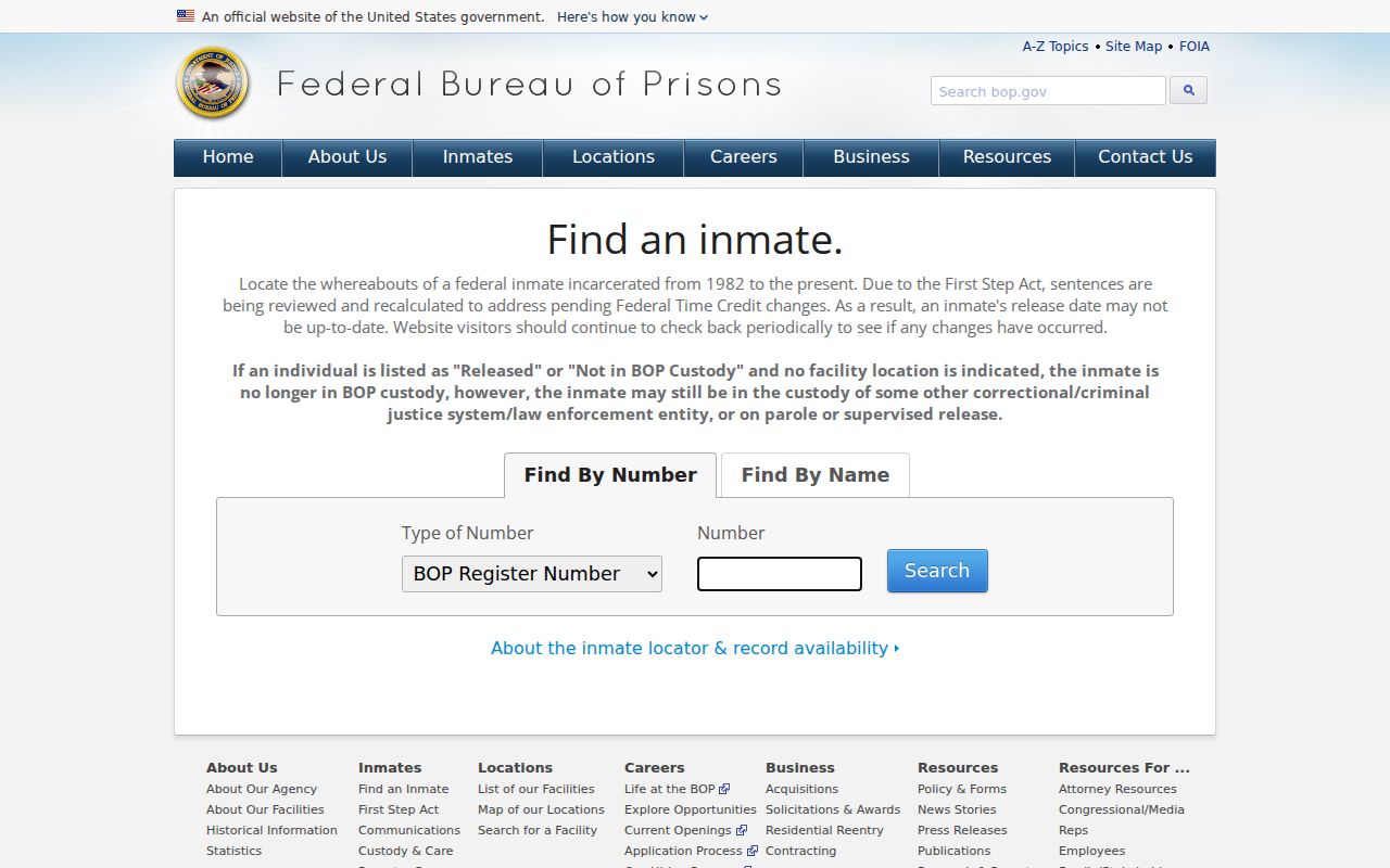 Webster County arrest lookup federal inmate locator