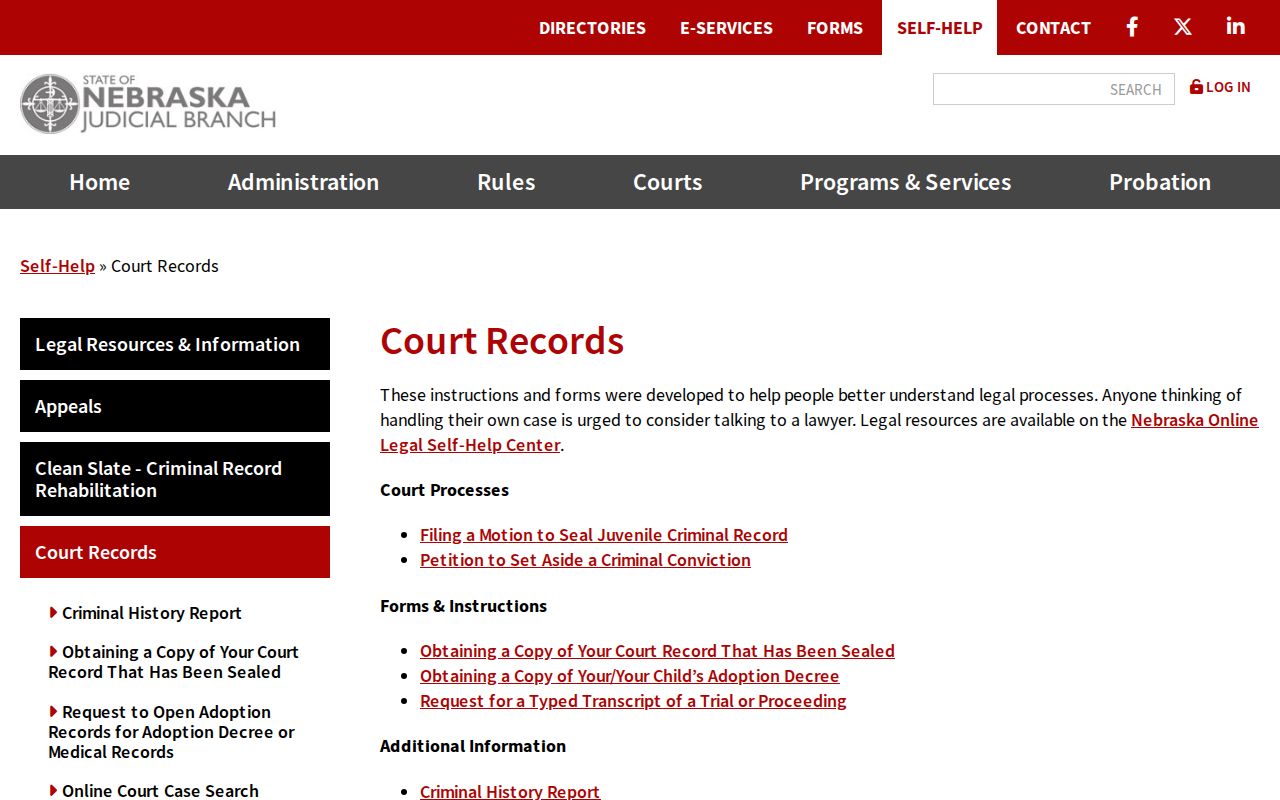 Webster County criminal court case access and restriction help