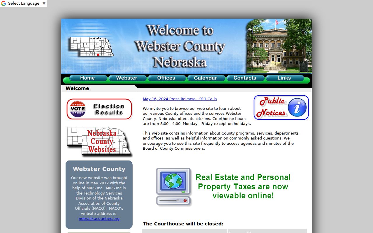 Webster County courthouse criminal history records hub